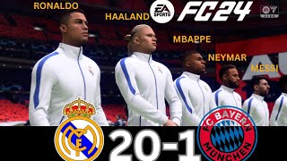 WHAT HAPPEN IF MESSI, RONALDO, MBAPPE, NEYMAR, PLAY TOGETHER ON REAL MADRID VS BAYERN