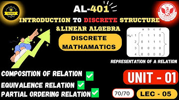 AL401 | Discrete Math -Composition of relation | POSET | Unit - 01 | LEC 05 #procoderjii    #rgpv