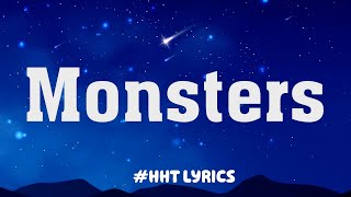 Video thumbnail of "Katie Sky - Monsters (Lyrics) | Justin Bieber, Maroon 5, Justin Timberlake...(Mix)"