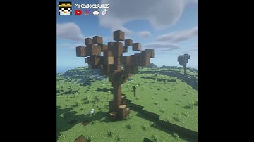 Minecraft Custom Oak Tree Build Timelapse - #Shorts