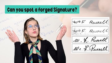 How to recognize a Forged Signature! (theory + practice)