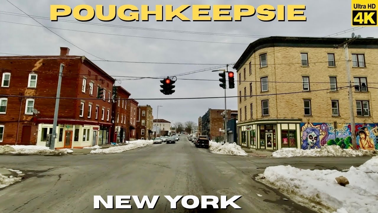 Driving Downtown Poughkeepsie New York 4K