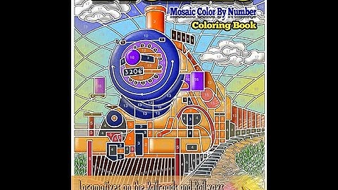 Trains Color By Number- Mom Coloring Book - Color Questopia - FLIP THROUGH