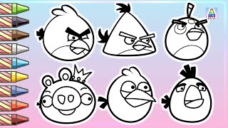 Как нарисовать Персонажей из игры ANGRY BIRDS | Coloring Kids screenshot 1