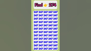 Find the odd number 274 #shorts #youtubeshorts #oddoneout