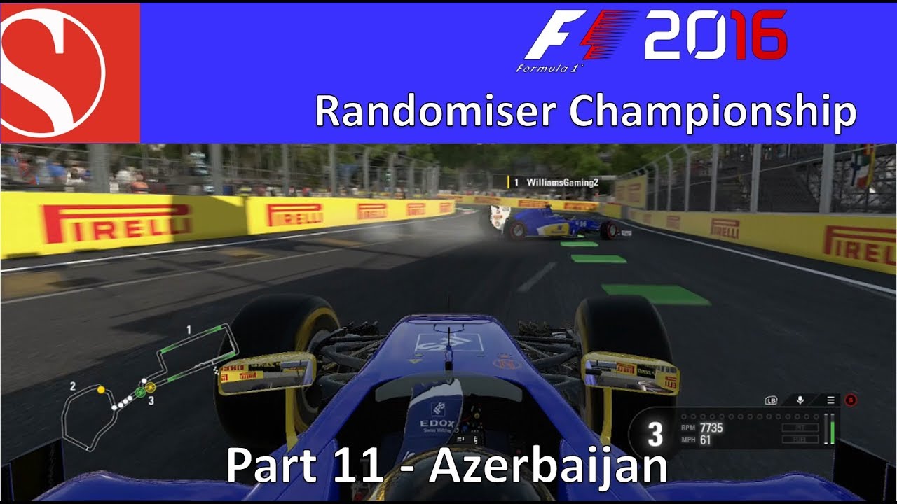F1 2016 Randomiser Championship Part 11 - Azerbaijan (We Basically Cheated)