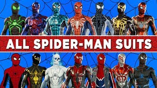 Spider-Man (PS4) All 28 Spider-Man Suits Showcase - Every Unlockable Spiderman Costume, Power & Mods