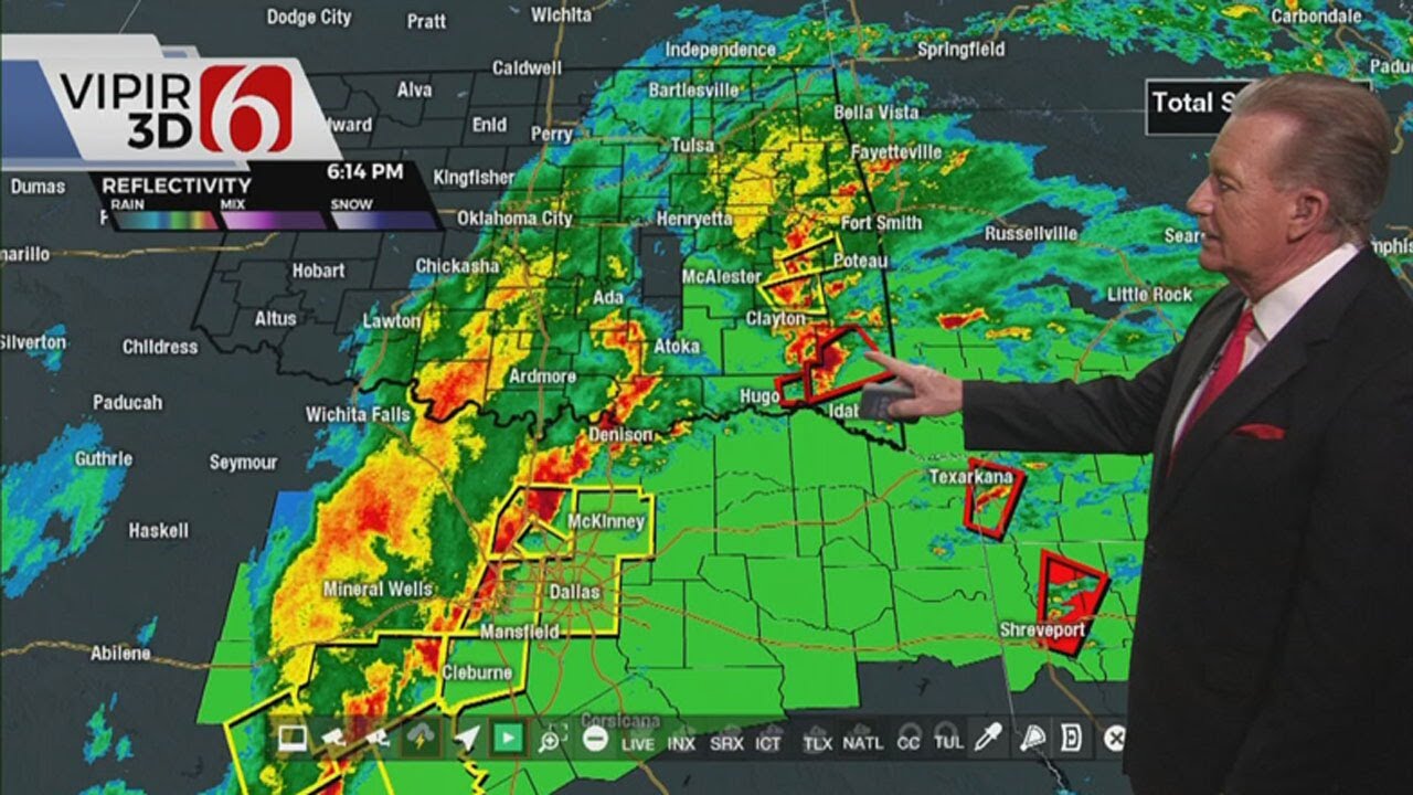 Tornado Watch Issued For SE Oklahoma For Severe Storm Potential - YouTube
