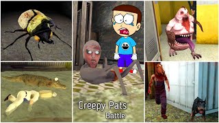 Horror Pets Battle : Granny, Ice Scream, Head Horse, Evil Nun, The Twins | Shiva and Kanzo Gameplay