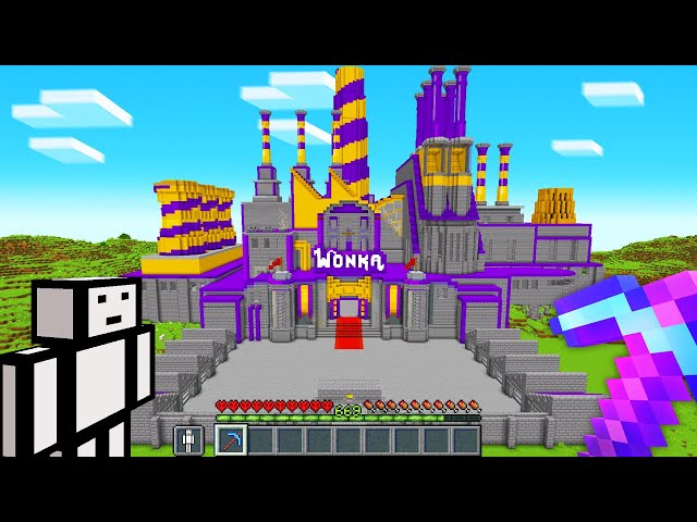 I Built WILLY WONKA's Chocolate Factory in Minecraft Hardcore! class=