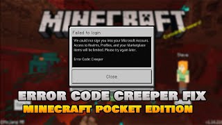 Minecraft Pe How To Fix Error Code Creeper Youtube