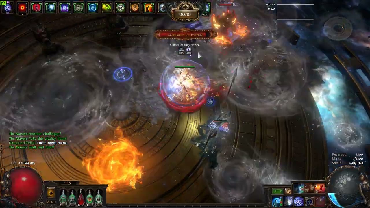 PoE 3.20 Sanctum Cold Dot Elementalist 110 Quantity Formed Shaper