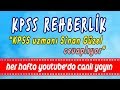 KPSS uzmanı Sinan GÜZEL ile 2018-2 ve 2019 KPSS Atamaları Analizi. www.kpssrobotum.com 2.canlı yayın