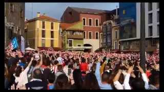 Himno del Sporting de Gijón, cantando el día del ascenso a Primera División.