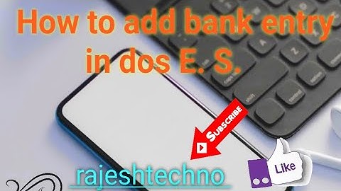 How to add bank entry in evershine software in Dos|Bank ki entry kaise paye e. s. me |Rajesh Kumar