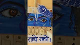 Krishna painting tutorial| Radhe Radhe 🙏| #drawing #art #trending #shorts #viral #youtubeshorts