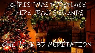 Christmas 🎄 Fireplace 🔥 Сoal crackling 1 Hour 3D Sound 4K Рождественский камин треск дров 1 Час 4К