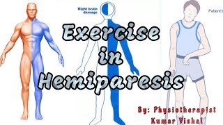 Exercise in Hemiparesis, फालिज में कसरतें, लकवे में कसरतें , exercise in in paralysis