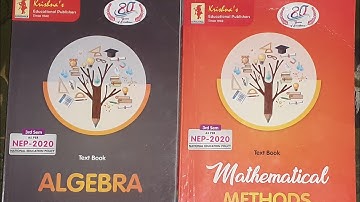 Bsc 3rd  Semester  Maths Books NEP