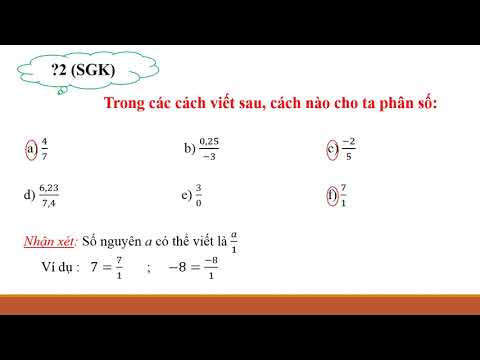 Nội dung học trực tuyến môn Toán Lớp 6 (ngày 31/3/2020) Khái niệm Phân số