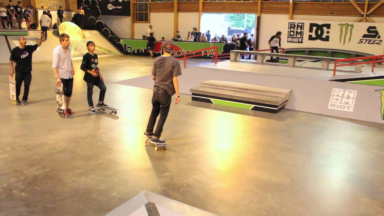 Crazy 540 Ollie with a Kickflip Over Hip YouTube