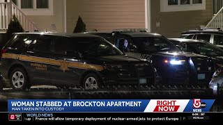 Woman injured in domestic stabbing at Brockton apartment building