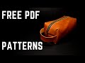 How to make dopp kit with free pdf pattern of leatherwork