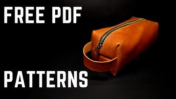 How to make dopp kit with free pdf pattern of leatherwork