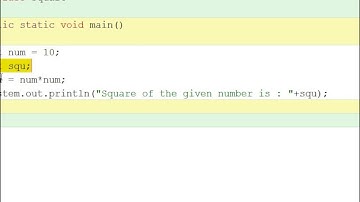 Java program to calculate square