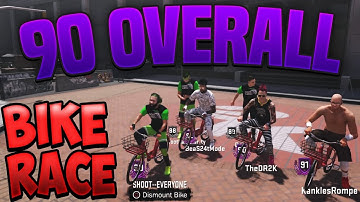 NBA 2K18 - 90 OVERALL LIVE REACTION | BIKE RACE AGAINST other YOUTUBERS 😂😂😂😭😭
