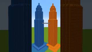 Build Twin Towers only 1 Water and Lava Bucket