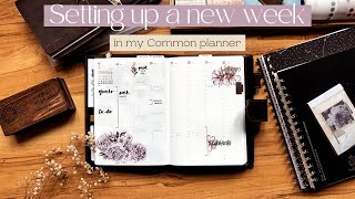 Setting up my Common Planner for a new week | weekly planner routine