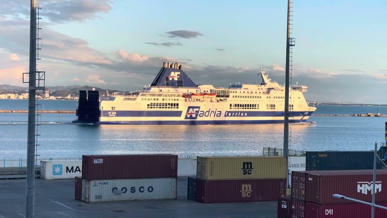 Departure of AF Mia at Port of Durres