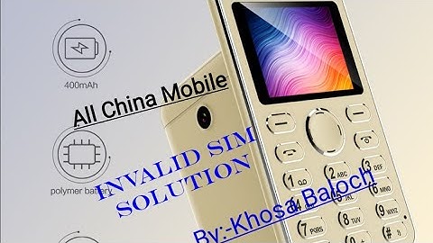 All China Mobile invalid sim solution by Khosa Baloch
