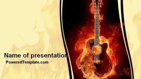 Jazz Guitar PowerPoint Template by PoweredTemplate.com