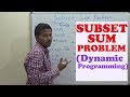 Subset sum problem dynamic programming