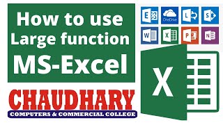 How to use large function in Excel to find top largest values from list & their addition | Excel