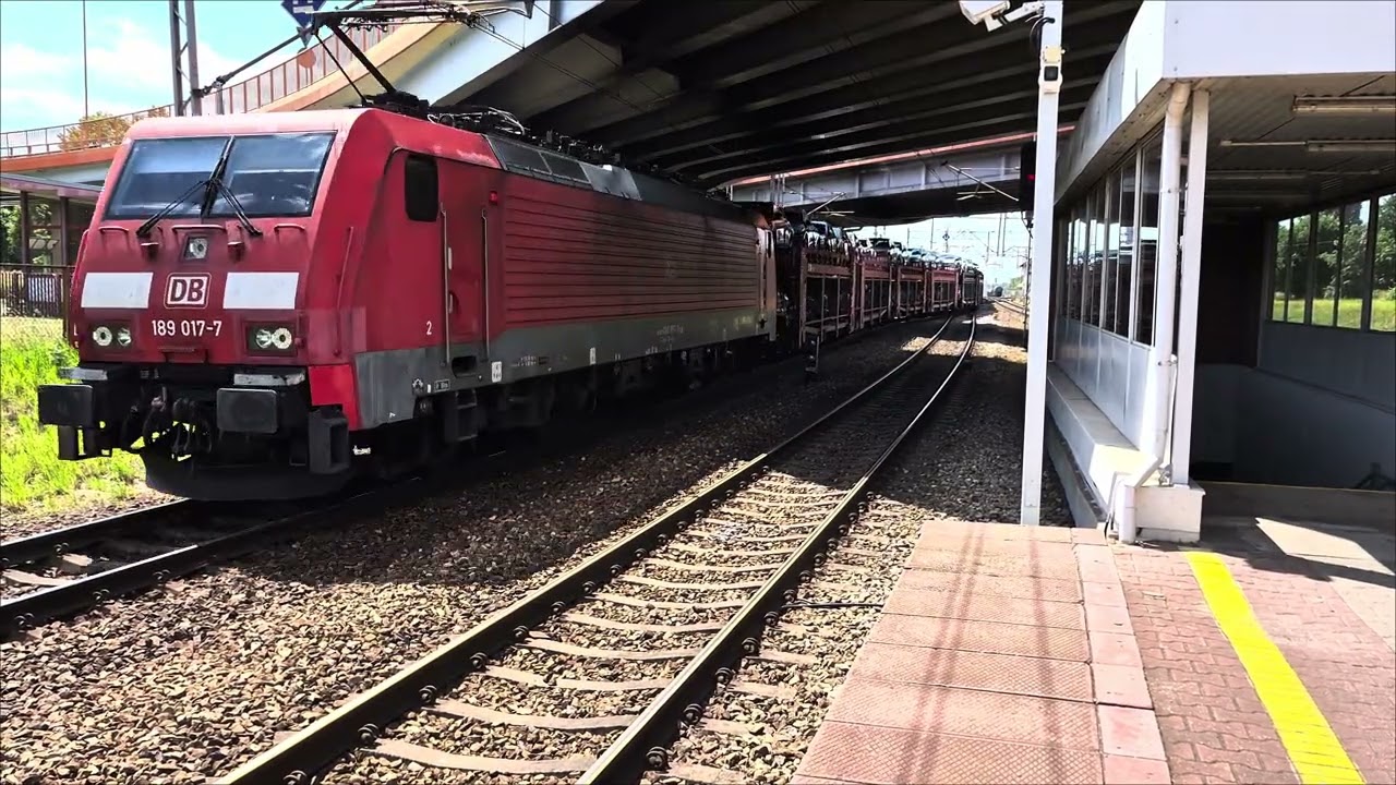 BR193 480 LSB Z KONTENERAMI, BR189 017-7 DBAG Z TRANSPORTEM SAMOCHODÓW, X4E-802 Z EIC 47 BWE