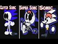 Game Over Screen Sonic , Super Sonic , Glitch Sonic