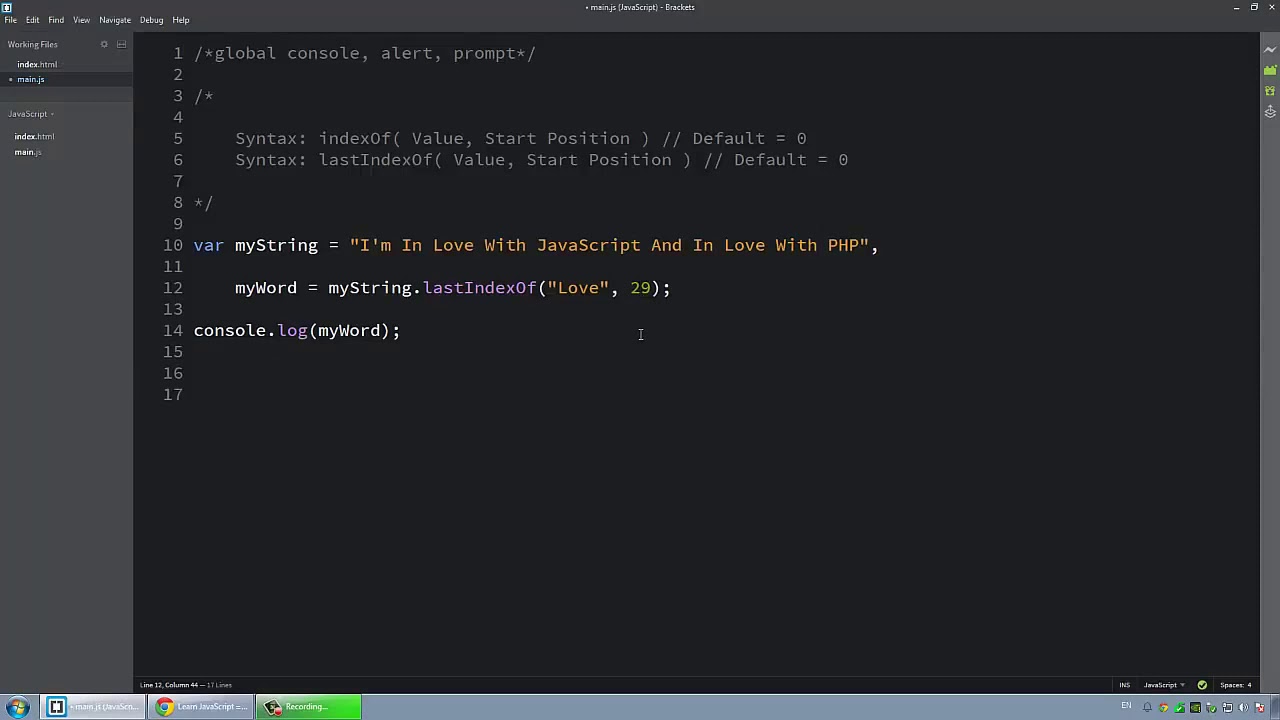 36 JavaScript In Arabic #36 Strings Methods Locate A String - YouTube