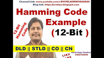 12 Bit Hamming Code || Hamming Code Example || Hamming Code || Error Detection and Correction Code