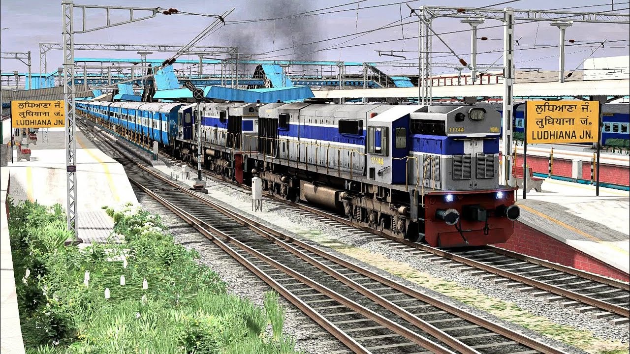 Icf Cbc Rake TWINS ALCO'S DEPARTURE WITH BLUE ICF RAKE TRAIN FROM LUDHIANA JUNCTION ...