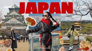 JAPAN VLOG: Osaka and Kyoto (7 days) dotonbori, osaka castle, yasaka pagoda, BEST food spots 🧸🍥
