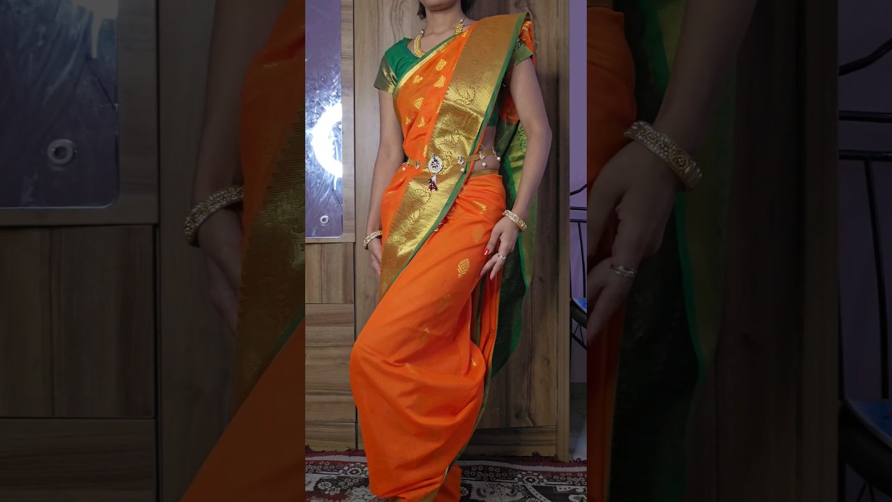 nauvari saree from sahavari saree | Marathi nauvari drape 