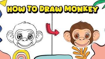 How to Draw a Monkey Head – Step-by-Step Animal Drawing