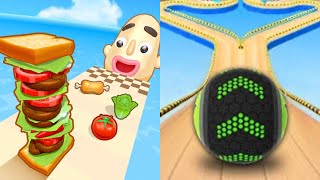 Sandwich Runner vs Going Balls - All Level Gameplay Android,iOS - NEW APK MEGA UPDATE GAMEPLAY 2024