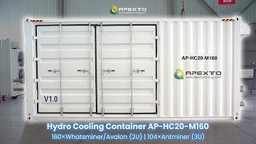Hydro Cooling Container AP-HC20-M160 Overview | Supports Whatsminer & Avalon Miners