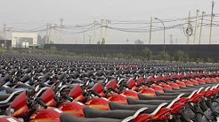 Hero bike parking video of Dharuhera plant.