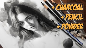 How to Combine Graphite Powder, Pencil, and Charcoal in Drawing