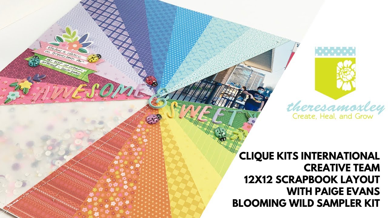 Clique Kits Creative Team | Scrapbook Layout With the Paige Evans Blooming Wild Sampler Kit